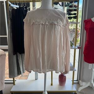 Vine & Love Off-Shoulder Blouse - Cream